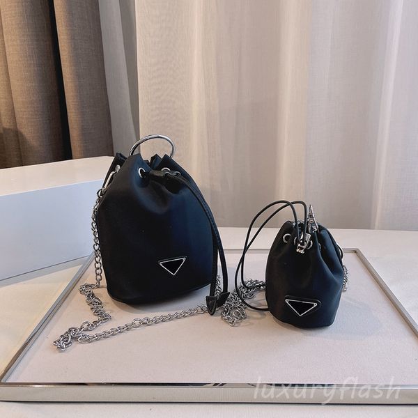 

latest canvas mini bucket shoulder bag 2021 summer drawstring chain women crossbody bags designers brands luxurys lady fashion purse