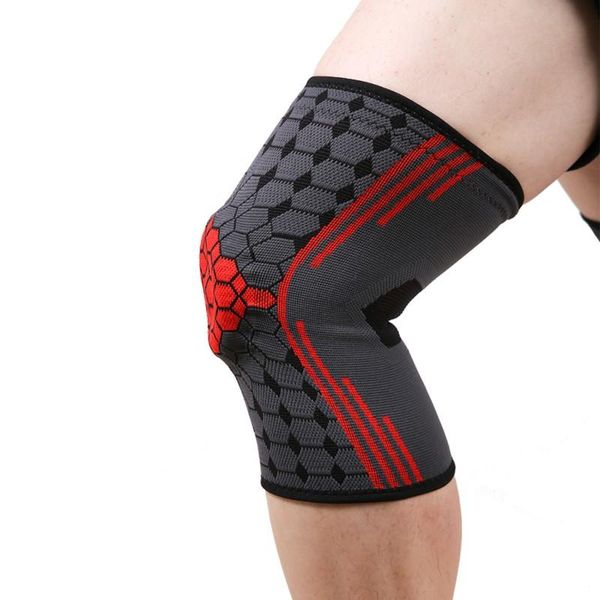 

elbow & knee pads support brace ,knee compression strap for sports, knitted high elasticity pain relief protection spring, Black;gray