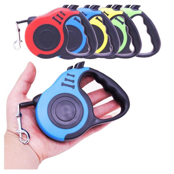 

dog collars & leashes 3m/5m retractable leash automatic flexible dogs cat traction rope for small medium pet products