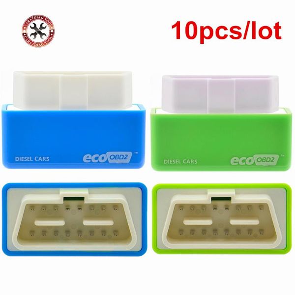 

code readers & scan tools 10pcs/lot car chip tuning box ecoobd2 lower fuel emission eco obd2 easy to use interface
