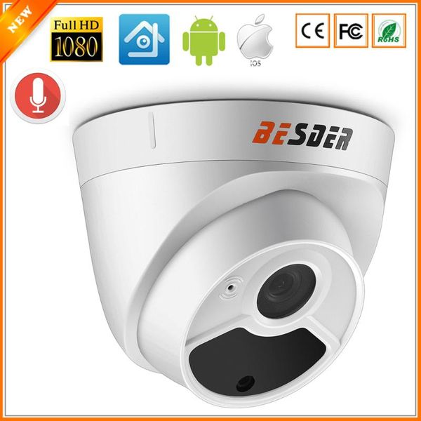

cameras besder full hd 1080p security camera indoor dome ip audio with internal microphone 48v poe p2p onvif email motion detect