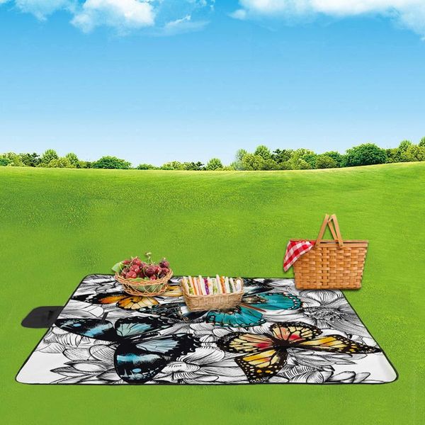 

easter handle design 3d digital printing full polyester oxford cloth picnic mat couverture pique nique baby beac outdoor pads
