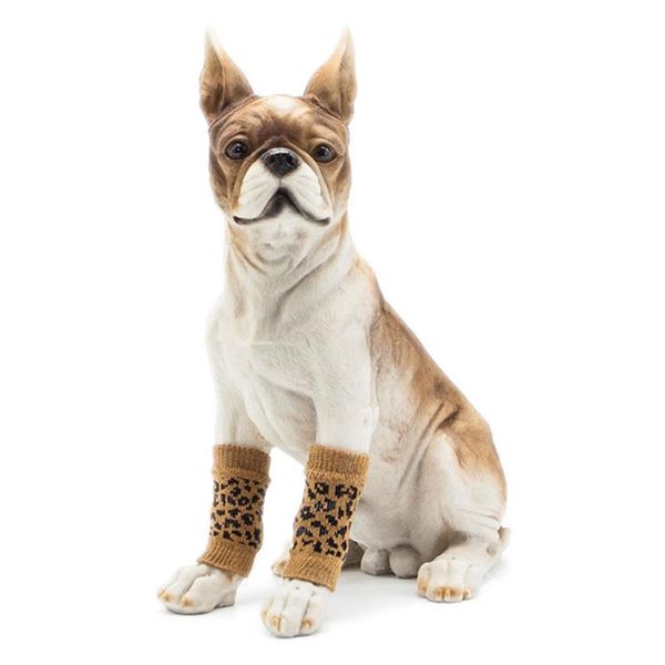 

dog apparel 4pcs/pack pet socks cover protection warm knee protector anti-skid legs warmer practical supplies