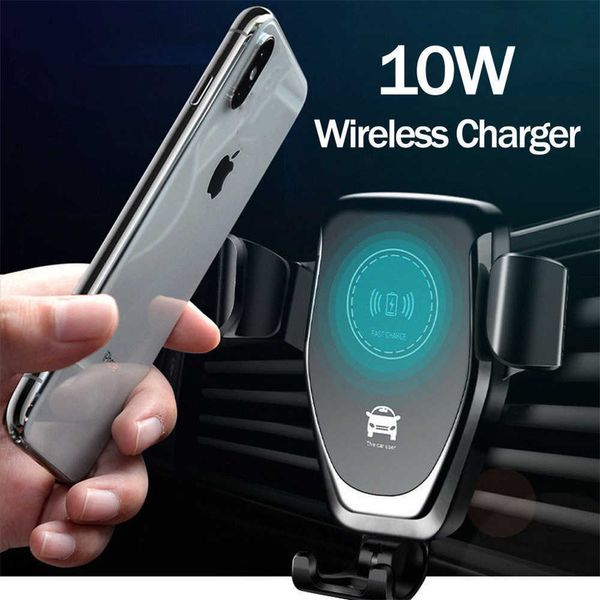 

10w wireless fast car charger air vent mount phone holder for iphone xs max samsung s9 xiaomi mix 2s huawei mate 20 pro 20 rs