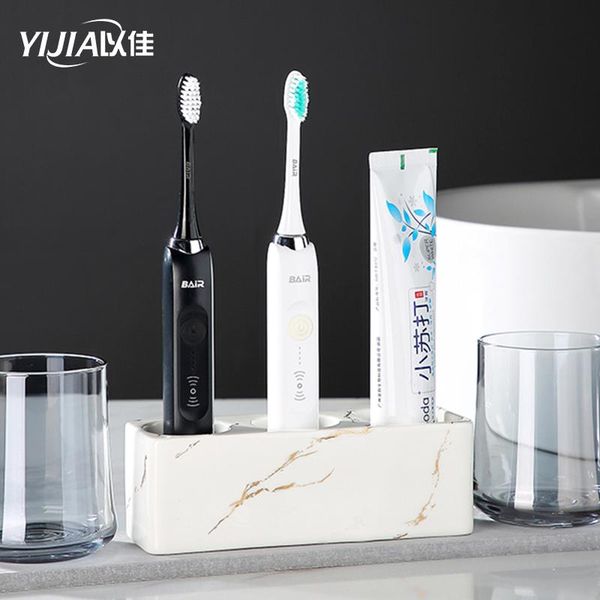 

nordic electric toothbrush holder rack toothpaste ceramic creative marble pattern 4 colors holders