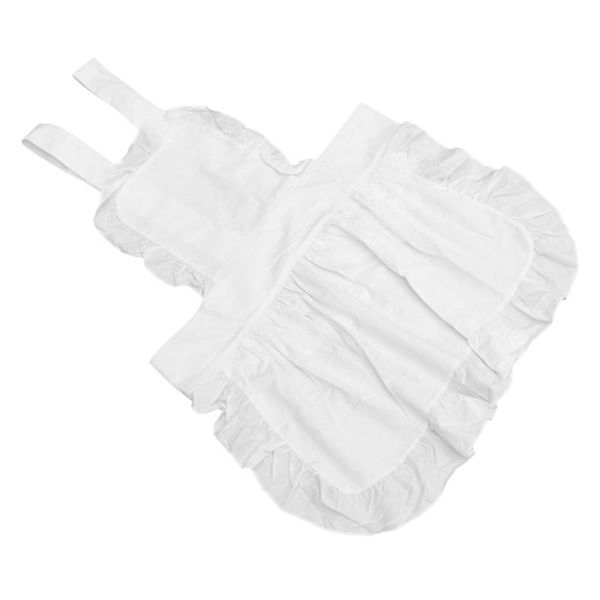 

aprons pure cotton for girls vintage retro waitress apron cooking (white)