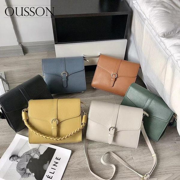 

evening bags ousson 2021 design leather small square underarm bag fashion crossbody multifunctional shoulder for women