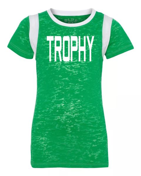 

trophy wife blue 84 brand football jersey look ladies shirt 1211, White;black
