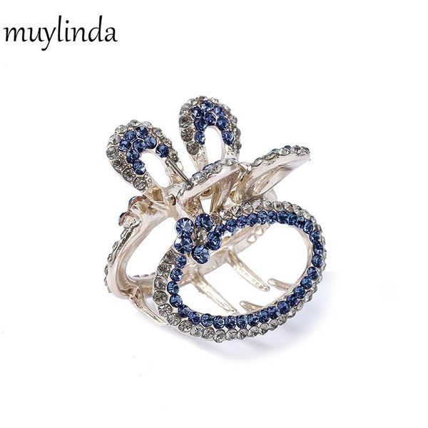 

hair clips & barrettes muylinda for women flower rhinestone claw accessories girls small crab clip jewelry, Golden;silver