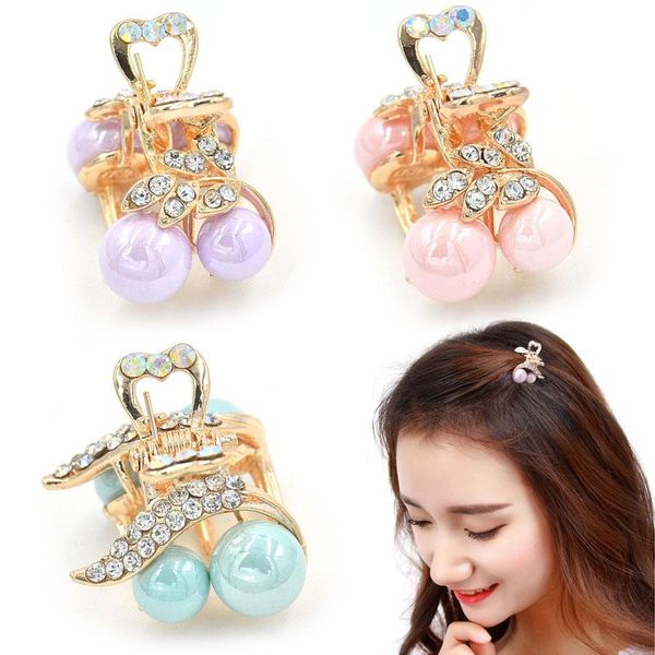 

hair clips & barrettes korean sweet imitation pearls liu haijiao clip folder fashion personality wild student hairpin headdress, Golden;silver