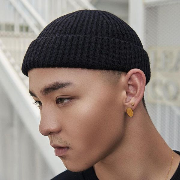 

beanies black beanie hat 2021 winter men's hats women for ladies skullcap solid cap knitted hip hop women's autumn