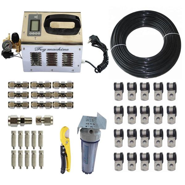

watering equipments high pressure 60bar fogging pump 0.3l fine fog machine water sprayer for garden patio misting system