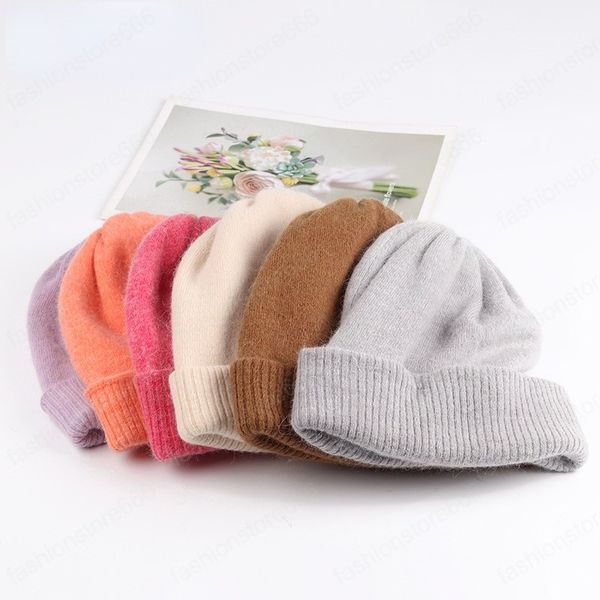 

real rabbit fur beanies winter hat for women girl autumn outdoor fashion solid warm womans knitted hat skullies, Blue;gray