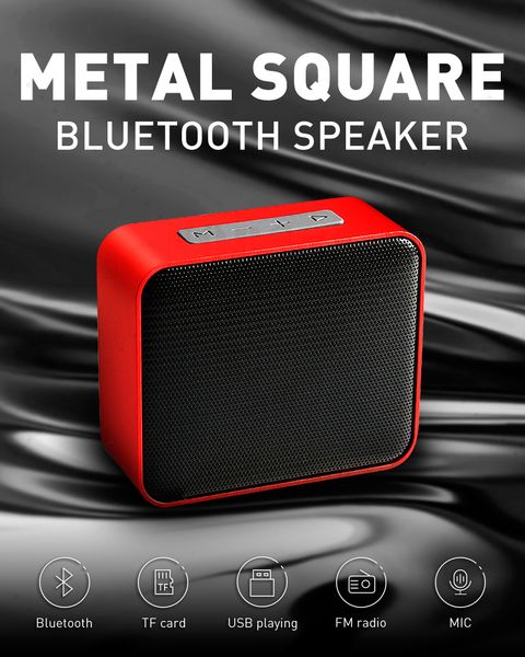 Metal Bluetooth mini hoparlör kablosuz taşınabilir ses kutusu stereo subwoofer fm radyo tf usb mp3 çalar hoparlörler özelleştir wi9609491