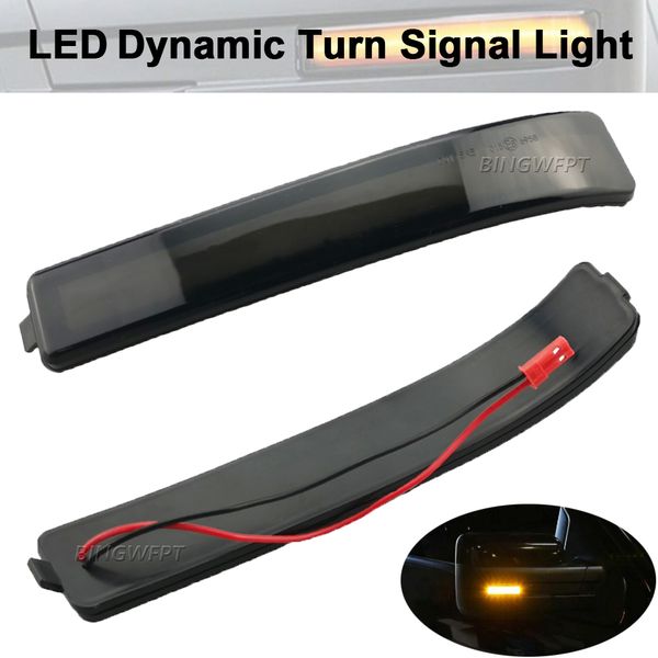 

smoked led side wing dynamic turn signal light flowing rearview mirror indicator blinker light for ford f150 svt raptor 09-2014