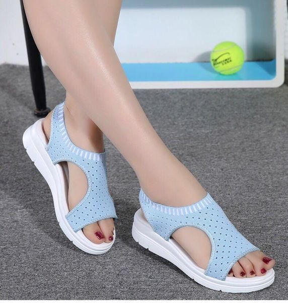 

fashion roman sandals women casual summer beach gladiator buckle strap shoe flat with plus size, Black