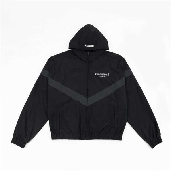 

high street feel of god essentials reflective assault suit fog double track coach jacket men's and women's pw0, Black;brown