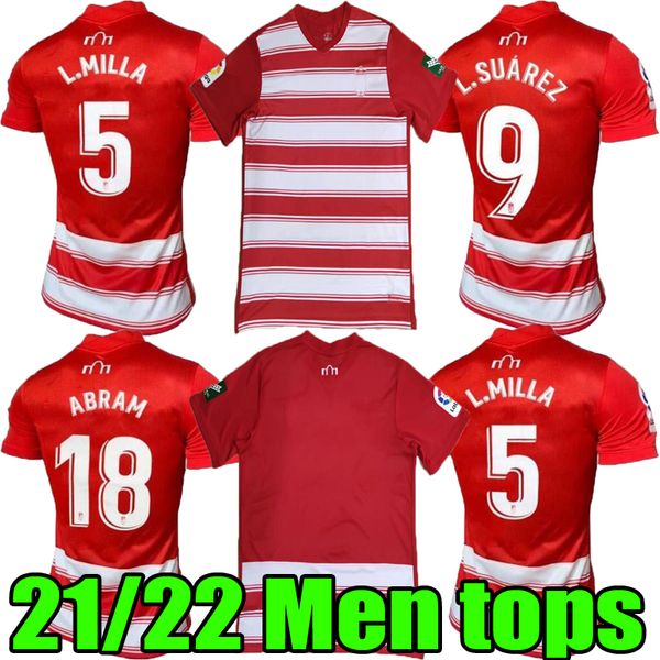 

21 22 granada cf soccer jersey molina soro germÃ¡n . suÃ¡rez a.puertas 2021 2022 domingos d. d.machis azeez c.neva home men shirt customized, Black;yellow