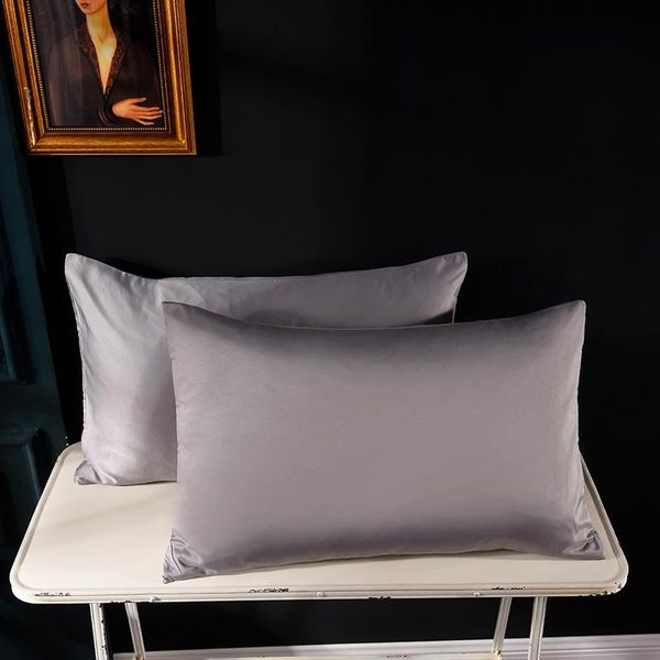 

pillow case silk wash pillowcase solid color home decoration satin
