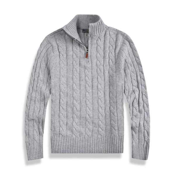 

men's sweaters men autumn wool casual small horser pull half zip ralp chandail cardigan jacket winter long sleeve sweater pullover, White;black