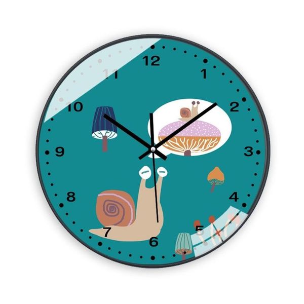 

customized gift clock advertising promotion factory direct sales cute cartoon children's hanging loudspeaker mute wall clocks