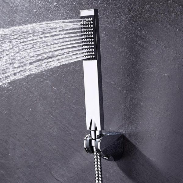 

square el shower head set easy install wall mounted bathroom luxury brass handheld accessories with hose and holder home sets