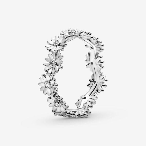 

cluster rings codemonkey 100% real sterling silver 2021 spring flower lucky daisy ring for women making jewelry cmr095, Golden;silver