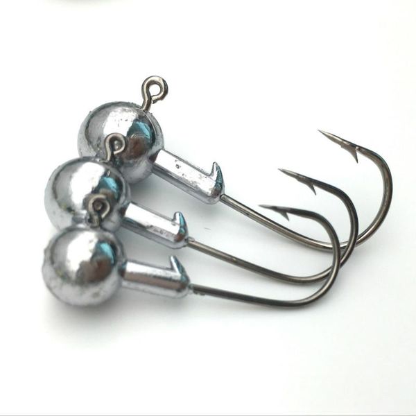 

20pcs-50pcs lead jig head fishing hooks 1g - 20g for soft lure fishhooks with box