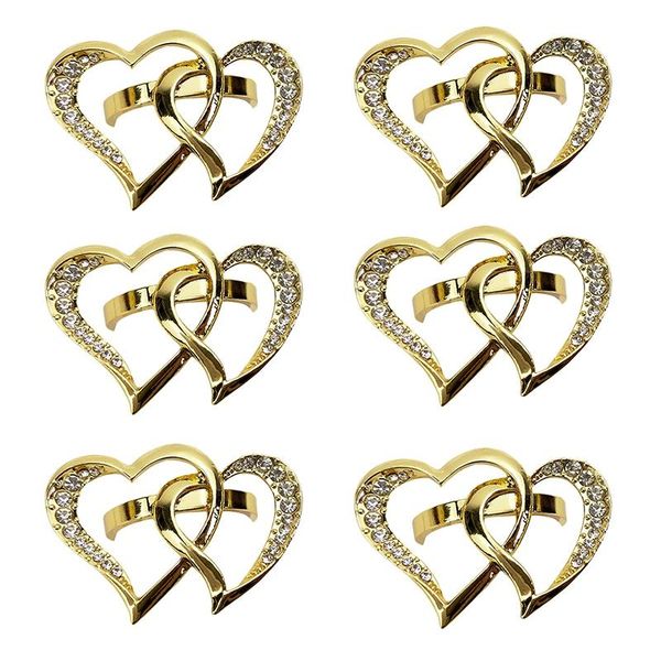 

napkin rings ac86 -heart-shaped wedding buckle metal ring decor for valentine's day party dinner table decoration