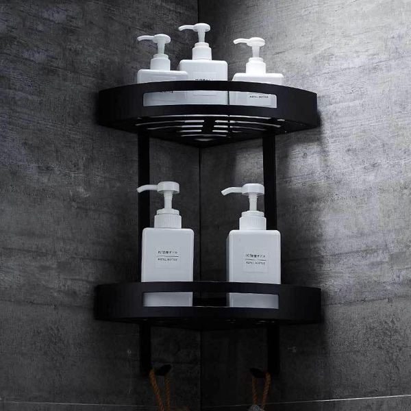 

bathroom shelves black tripod hanging on the wall 304 stainless steel basket storage room shower ball