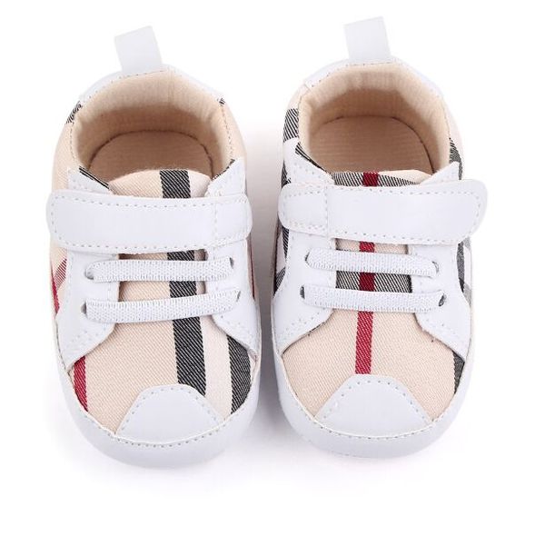 

newborn boys girls first walkers soft sole plaid baby shoes infants antislip casual shoe sneakers 0-18months