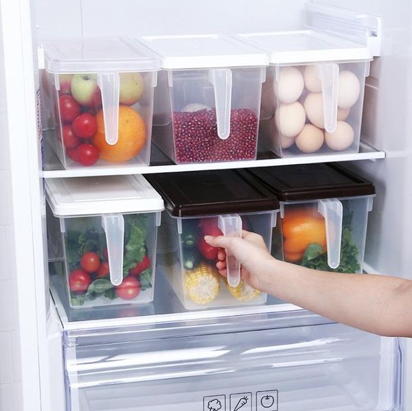

storage boxes & bins refrigerator kitchen transparent pp box grains beans contain sealed home organizer container