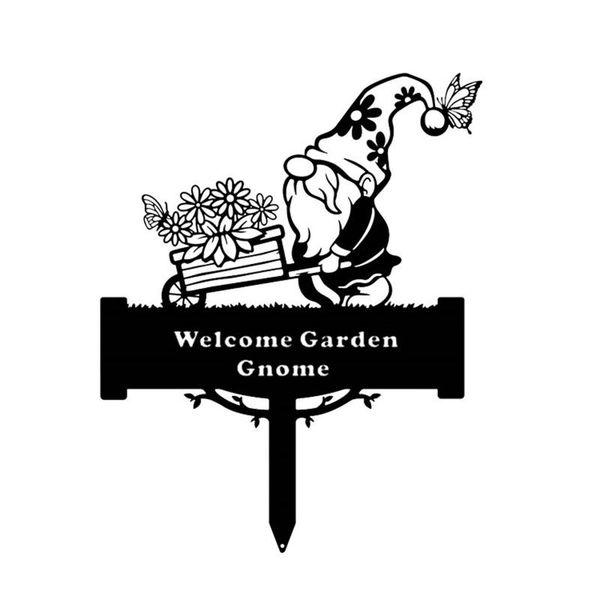 

garden decorations decoration outdoor gnome yard sign lawn with stakes 2021
