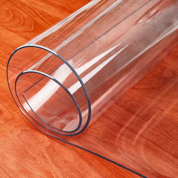 PVC-Tischmatte, Glas, weicher Stoff, Tischdecke, transparent, wasserfeste Teppiche und Teppiche für Zuhause, Wohnzimmer, Tischdecke 1,0 mm, 210727