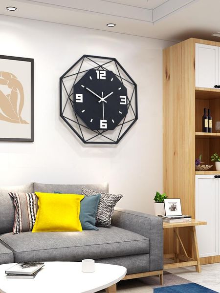 

wall clocks nordic clock living room home fashion personalized punch-simple modern