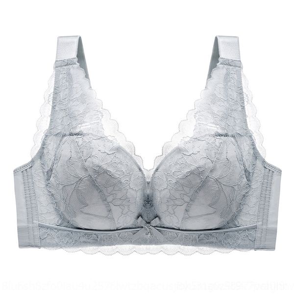 

nl4 ultra thin large size underwear brabra brawomen's big chest show small show thin and fat mm200kg gathered without women's unde, Red;black