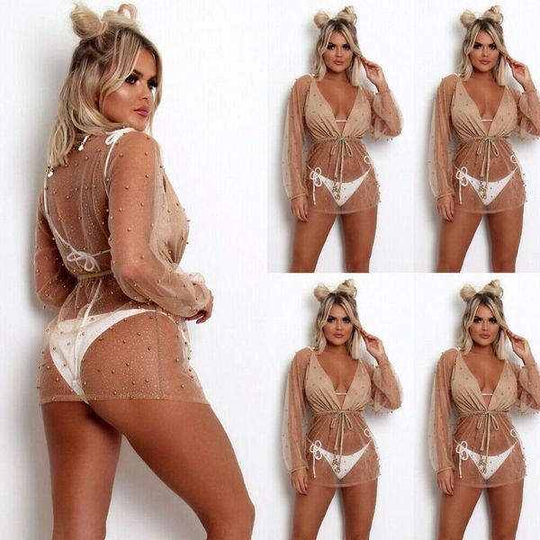 

est women beachwear swimwear tassel bikini cover up summer kaftan sarong beach dress women's, White;black