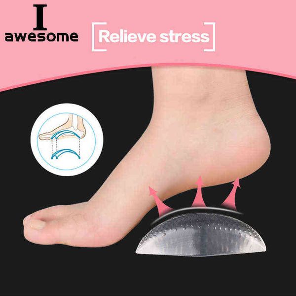 

1pair arches ortc arch support foot insole brace flat feet insoles relieve pain shoes ortc foot care pad silica gel h1106, White;pink