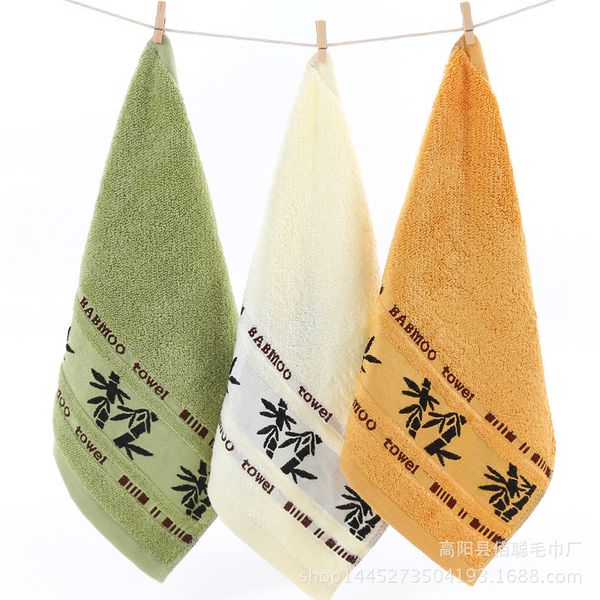 

bamboo fiber ink bamboo square towel 55g thickened kindergarten water absorbing face washing gift children's handkerchief, Blue;white