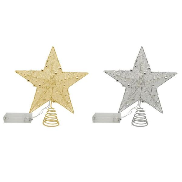 

christmas decorations golden tree er star ornaments with exquisite beads warm led lights for indoor home deco
