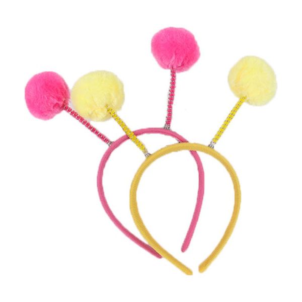 

cute ball ears hair bands candy color fluffy pompon for girls kids headband headwear accessories party favors favor
