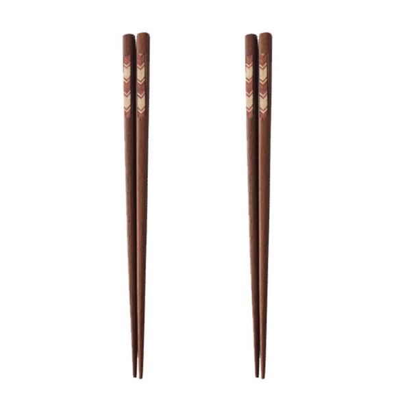 

chopsticks 2pairs japanese style home wooden anti-slip random