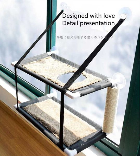 

cat beds & furniture hanging nest suction cup bed removable and washable double floors cushion warm comfortable for sleep