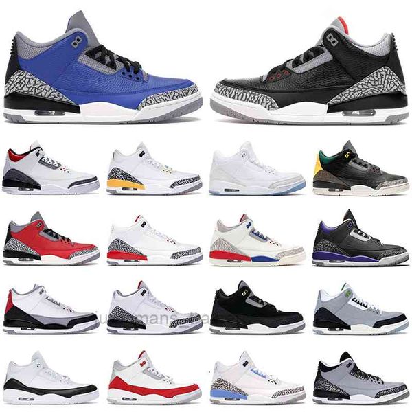 

athletic casual shoes new basketball shoes men 3s jumpman 3 royal cement fire red black unc hall of fame laser orange mens trianers fashion