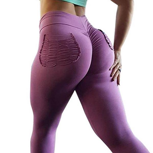 

women's leggings normov womens high waist pockets solid color skinny workout casual elastic slim fitness seamless, Black