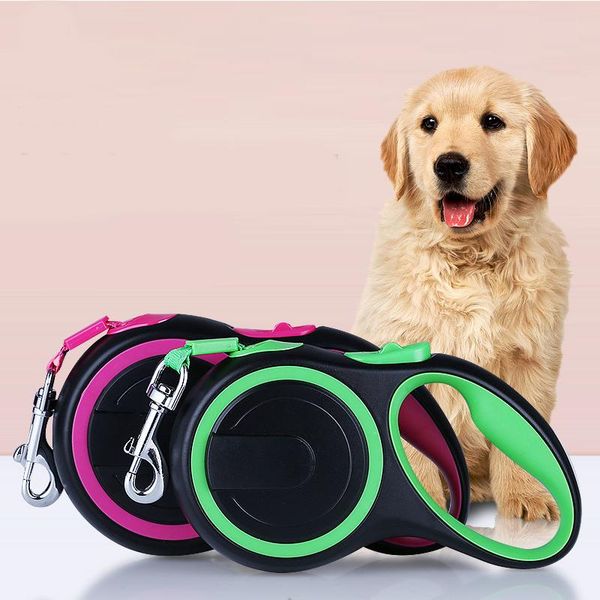 

3m/5m dog leash retractable pet harness automatic lead supplies nylon dogs strong for small medium collars & leashes