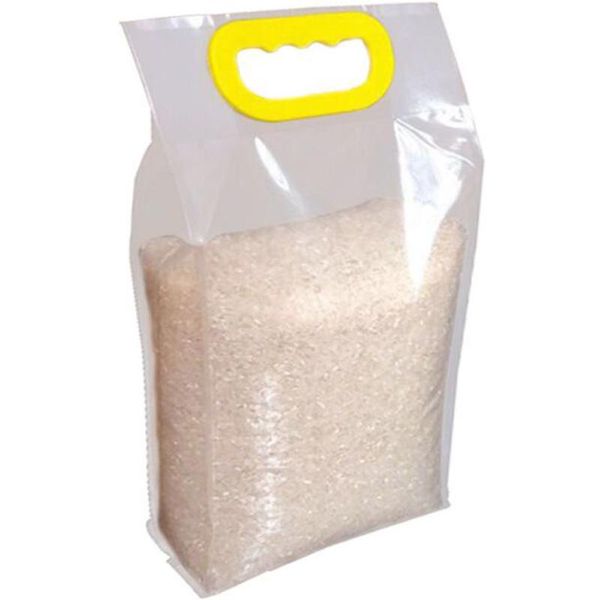 

10pcs transparent vacuum bag accordion pocket rice beans package bellows 2.5kg 5kg bags storage