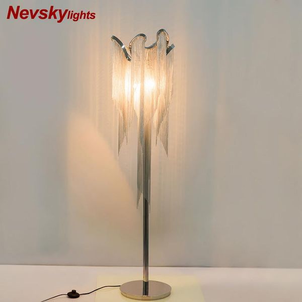 

floor lamps modern silver tassel lamp living room led table fringe bedroom metal lighting decoration kitchen fixture