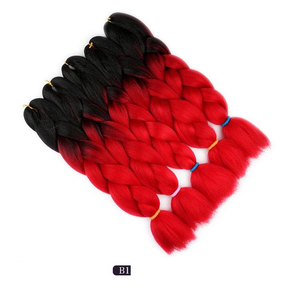 Hair Bulks African Braiding Crochet Dreadlocks Extensions Wave Frisur Ombre Color Curly Braids 24 Zoll Damen Herren