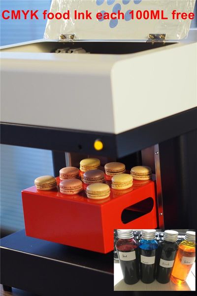 

printers 2021 fatory 4 cups inkjet coffee printer macaroon print on 9 cakes,marlon,jelly,cotton candy,fresh fruit, directly